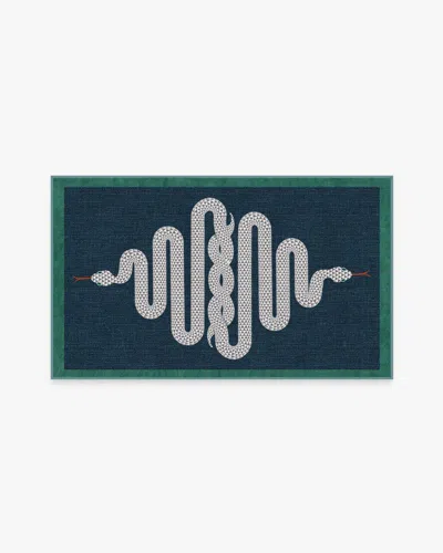 Ruggable Venom Sapphire Flatwoven Rug By Jonathan Adler In Blue