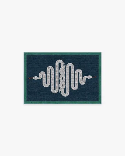 Ruggable Venom Sapphire Flatwoven Rug By Jonathan Adler In Blue