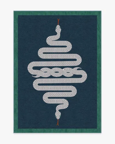 Ruggable Venom Sapphire Flatwoven Rug By Jonathan Adler In Blue