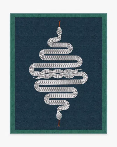 Ruggable Venom Sapphire Flatwoven Rug By Jonathan Adler In Blue