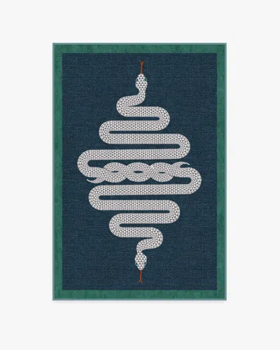 Ruggable Venom Sapphire Flatwoven Rug By Jonathan Adler In Blue