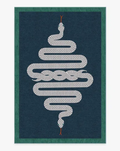 Ruggable Venom Sapphire Flatwoven Rug By Jonathan Adler In Blue