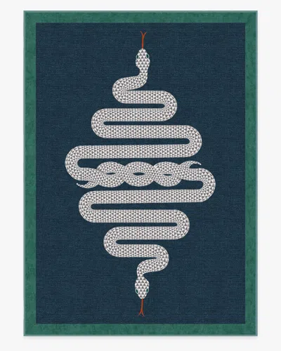 Ruggable Venom Sapphire Flatwoven Rug By Jonathan Adler In Blue