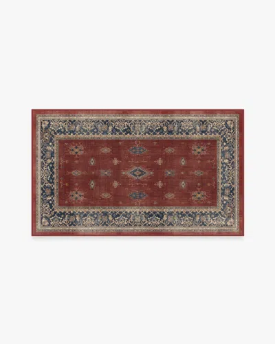 Ruggable Verena Amber Red Flatwoven Rug In Brown