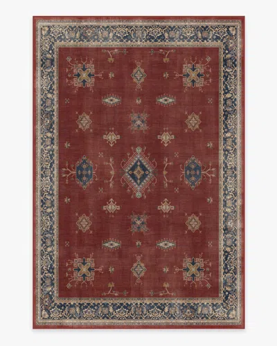Ruggable Verena Amber Red Flatwoven Rug In Brown