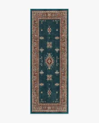 Ruggable Verena Teal Blue Flatwoven Rug In Multi