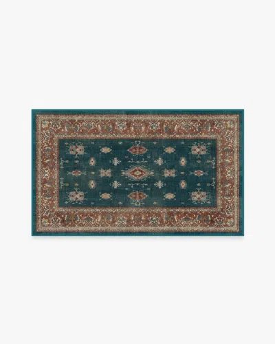 Ruggable Verena Teal Blue Flatwoven Rug