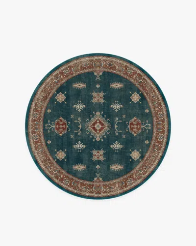 Ruggable Verena Teal Blue Flatwoven Rug In Green