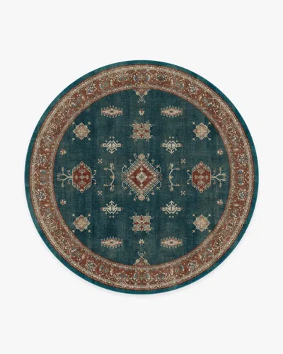 Ruggable Verena Teal Blue Flatwoven Rug In Green