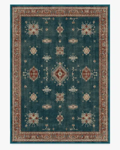 Ruggable Verena Teal Blue Flatwoven Rug