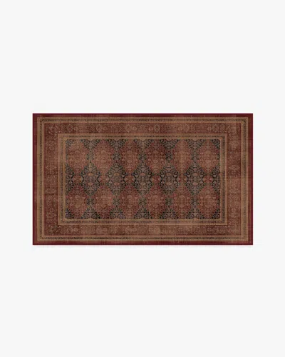 Ruggable Vesper Amber Red Flatwoven Rug In Brown