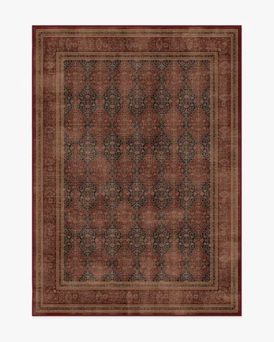 Ruggable Vesper Amber Red Flatwoven Rug In Brown