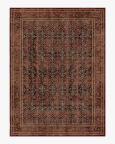 Ruggable Vesper Amber Red Flatwoven Rug In Brown