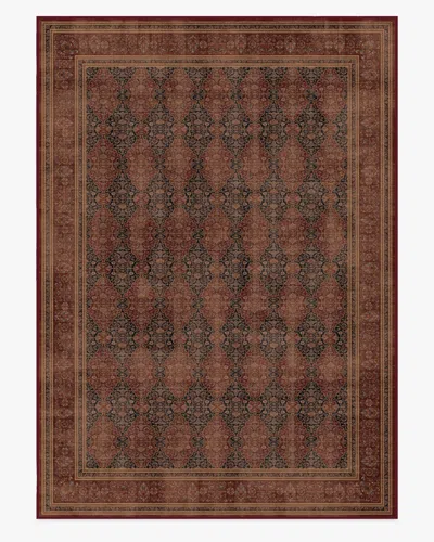 Ruggable Vesper Amber Red Flatwoven Rug In Brown