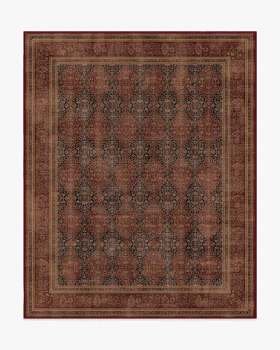 Ruggable Vesper Amber Red Flatwoven Rug In Brown