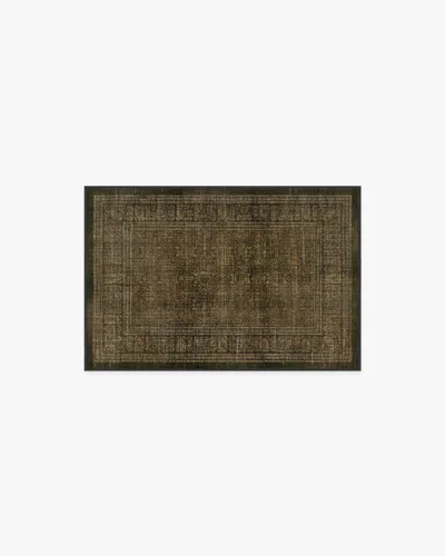 Ruggable Vesper Olive & Gold Flatwoven Rug In Brown