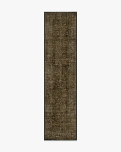 Ruggable Vesper Olive & Gold Flatwoven Rug In Brown
