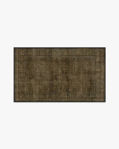 Ruggable Vesper Olive & Gold Flatwoven Rug In Brown