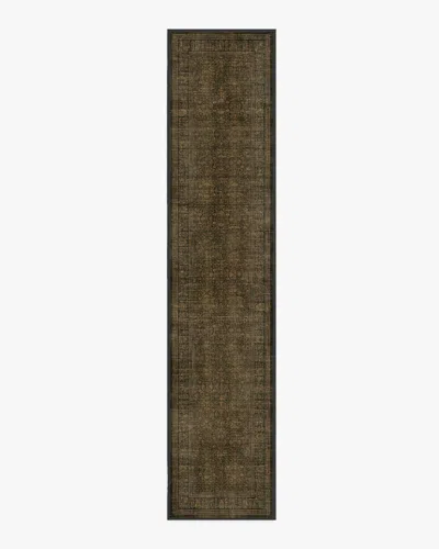 Ruggable Vesper Olive & Gold Flatwoven Rug In Brown