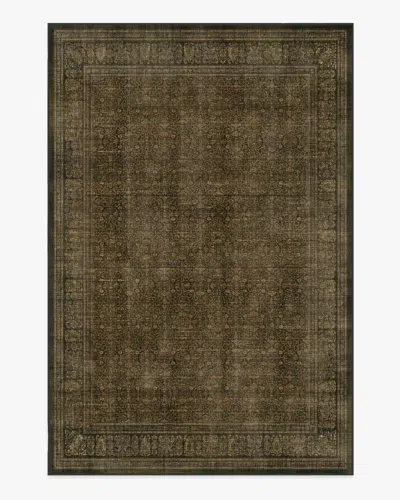 Ruggable Vesper Olive & Gold Flatwoven Rug In Brown