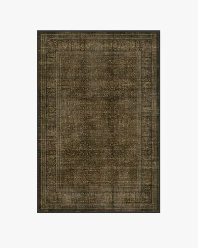 Ruggable Vesper Olive & Gold Flatwoven Rug In Brown
