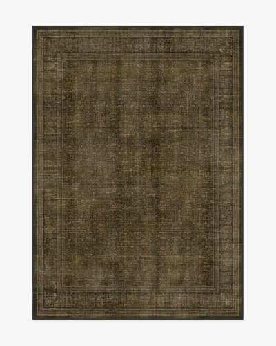 Ruggable Vesper Olive & Gold Flatwoven Rug In Brown
