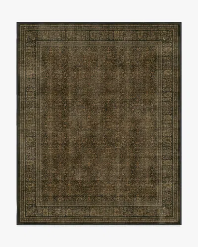 Ruggable Vesper Olive & Gold Flatwoven Rug In Brown
