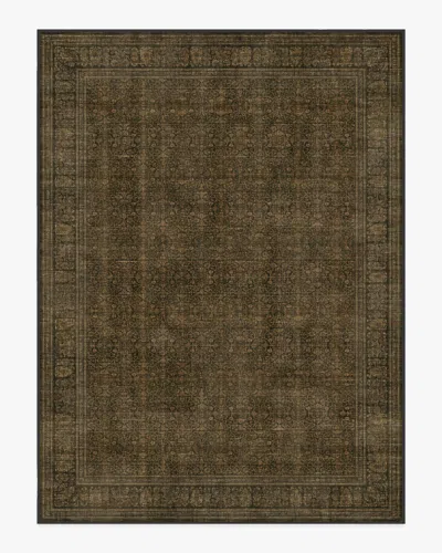 Ruggable Vesper Olive & Gold Flatwoven Rug In Brown