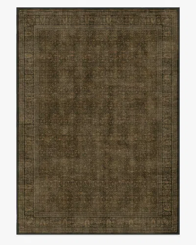 Ruggable Vesper Olive & Gold Flatwoven Rug In Brown