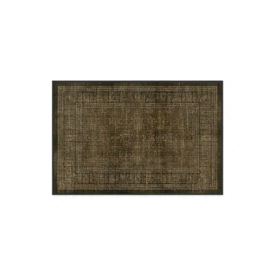 Ruggable Vesper Olive & Gold Washable 2-piece Rug And Pad System In Brown