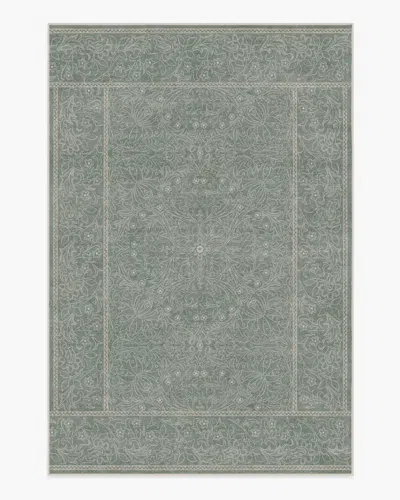 Ruggable Walthamstow Sage Green Flatwoven Rug By Morris & Co. In Gray