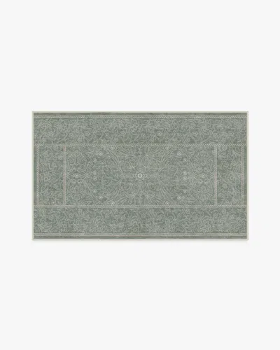 Ruggable Walthamstow Sage Green Flatwoven Rug By Morris & Co. In Gray