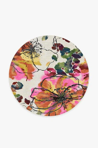 Ruggable Watercolour Floral Multicolour Flatwoven Rug