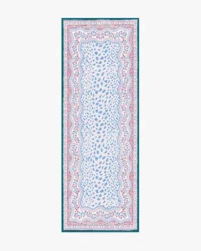 Ruggable Wendy Animal Border Blue & Pink Flatwoven Rug By Humberto Leon