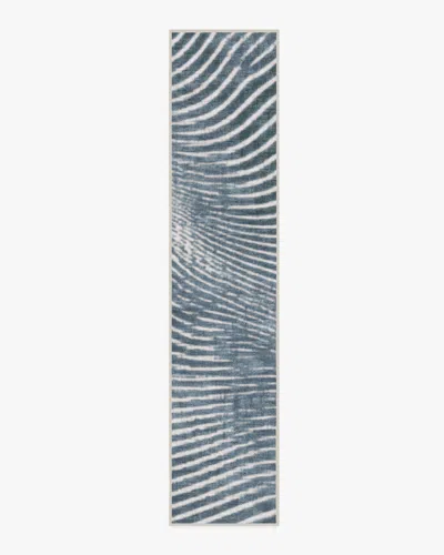 Ruggable Wesley Blue Flatwoven Rug In Black
