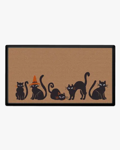 Ruggable Whisker Mischief Washable Doormat In Brown