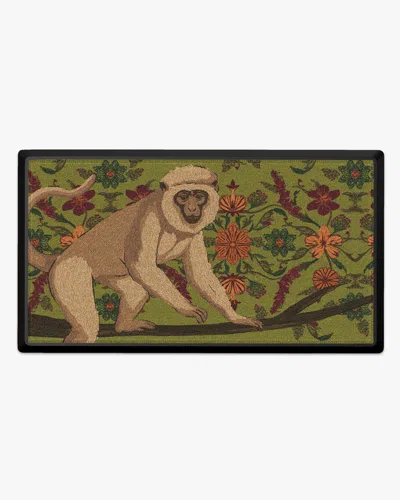 Ruggable Wise Friend Moss Green Large Doormat By Iris Apfel