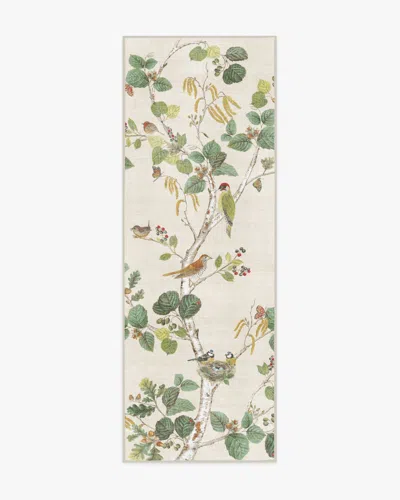 Ruggable Woodland Chorus Fawn Flatwoven Rug By Sanderson In White