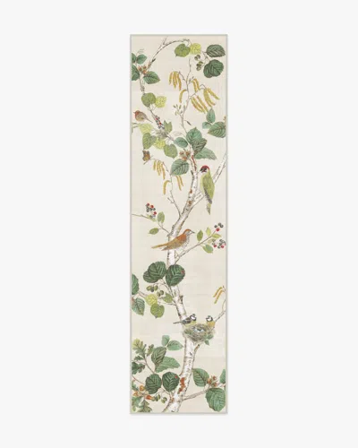 Ruggable Woodland Chorus Fawn Flatwoven Rug By Sanderson In White