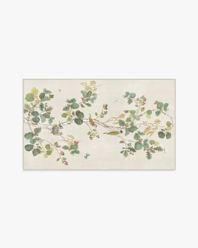 Ruggable Woodland Chorus Fawn Flatwoven Rug By Sanderson In White