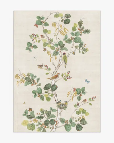 Ruggable Woodland Chorus Fawn Flatwoven Rug By Sanderson In White