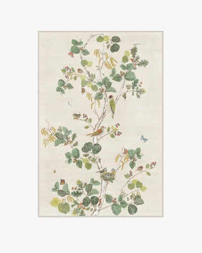 Ruggable Woodland Chorus Fawn Flatwoven Rug By Sanderson In White