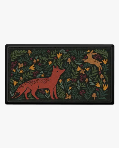 Ruggable Woodland Friends Multicolor Large Doormat In Black