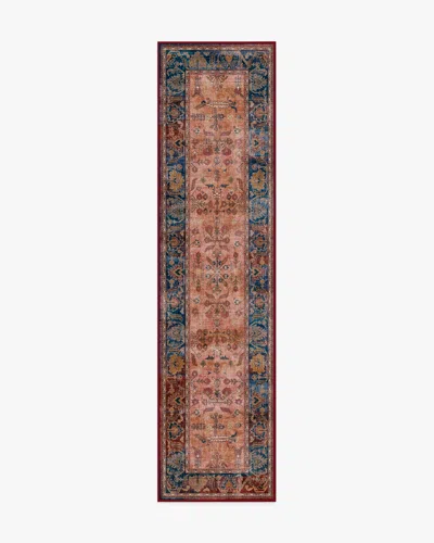 Ruggable Yara Navy & Bronze Flatwoven Rug In Red