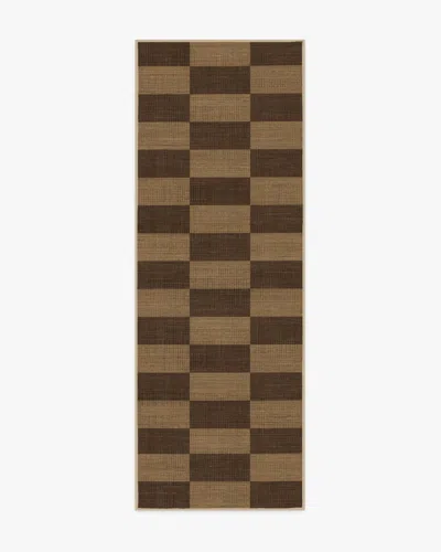 Ruggable Yates Check Brown Re-jute Rug By Architectural Digest