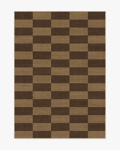 Ruggable Yates Check Brown Re-jute Rug By Architectural Digest In Blue