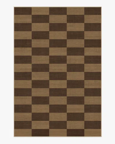 Ruggable Yates Check Brown Re-jute Rug By Architectural Digest In Black