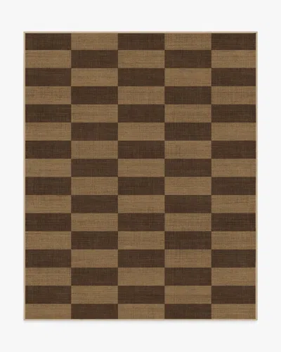 Ruggable Yates Check Brown Re-jute Rug By Architectural Digest In Black