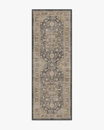 Ruggable Zahra Ink & Vintage Citron Flatwoven Rug In Blue