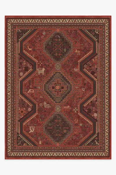 Ruggable Zareen Scarlet Red Flatwoven Rug
